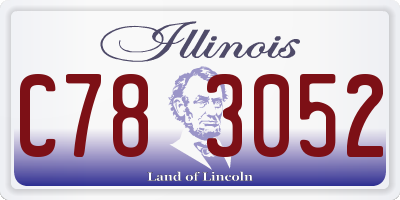 IL license plate C783052