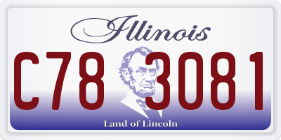 IL license plate C783081