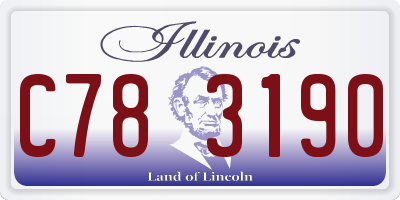 IL license plate C783190