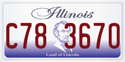 IL license plate C783670