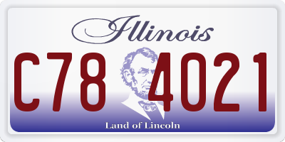 IL license plate C784021
