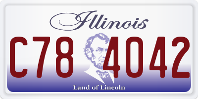 IL license plate C784042