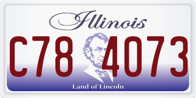 IL license plate C784073