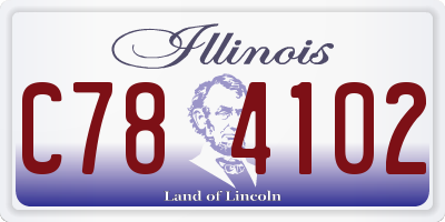 IL license plate C784102