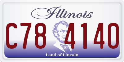 IL license plate C784140