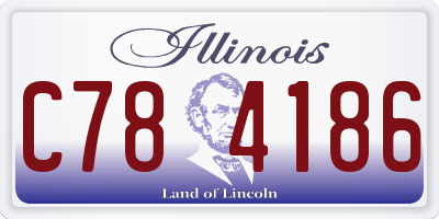 IL license plate C784186