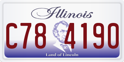 IL license plate C784190