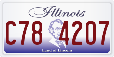 IL license plate C784207