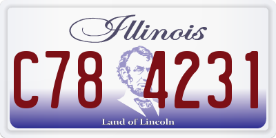 IL license plate C784231