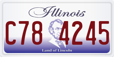 IL license plate C784245