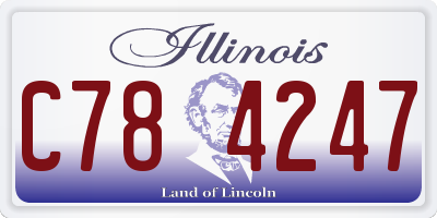 IL license plate C784247