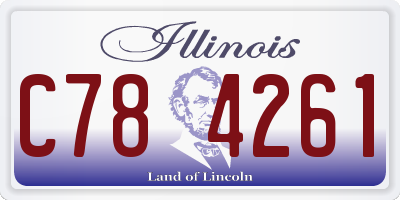 IL license plate C784261