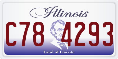 IL license plate C784293
