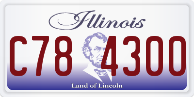 IL license plate C784300
