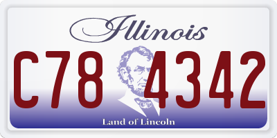 IL license plate C784342
