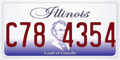 IL license plate C784354