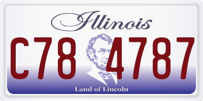 IL license plate C784787
