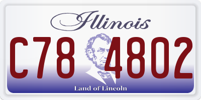 IL license plate C784802