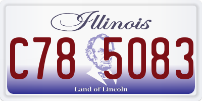 IL license plate C785083