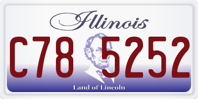 IL license plate C785252