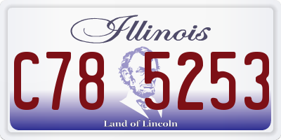 IL license plate C785253
