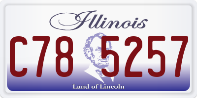 IL license plate C785257
