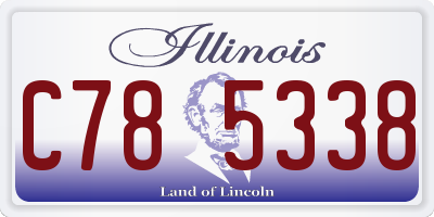 IL license plate C785338