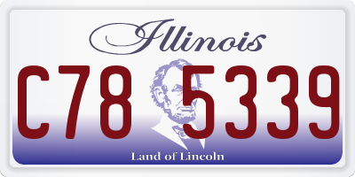 IL license plate C785339