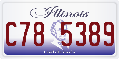 IL license plate C785389