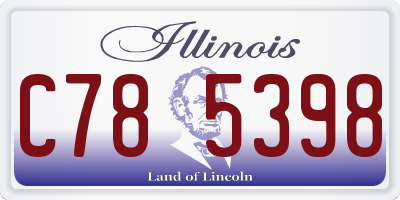 IL license plate C785398