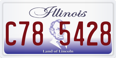 IL license plate C785428
