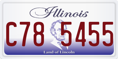 IL license plate C785455