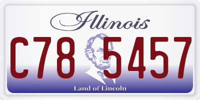 IL license plate C785457