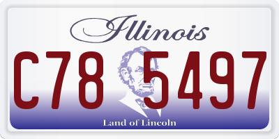 IL license plate C785497