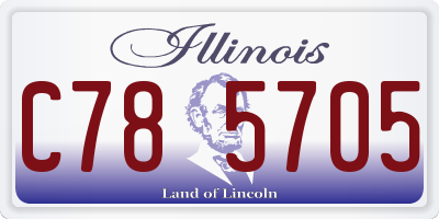 IL license plate C785705