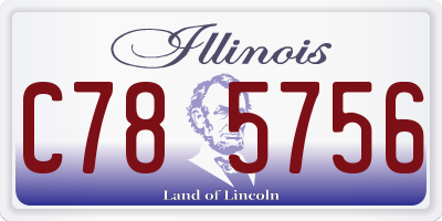 IL license plate C785756