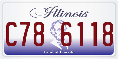 IL license plate C786118