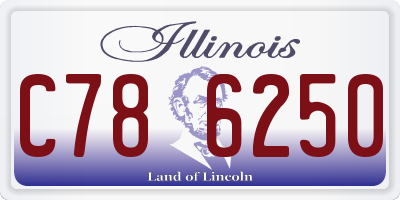 IL license plate C786250