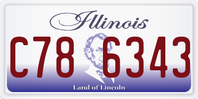 IL license plate C786343