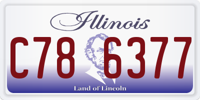 IL license plate C786377