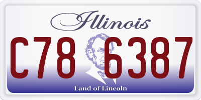 IL license plate C786387
