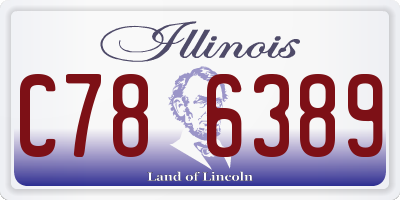 IL license plate C786389