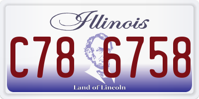IL license plate C786758