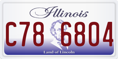 IL license plate C786804