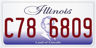 IL license plate C786809