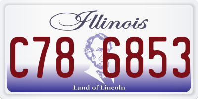 IL license plate C786853