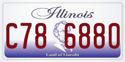 IL license plate C786880