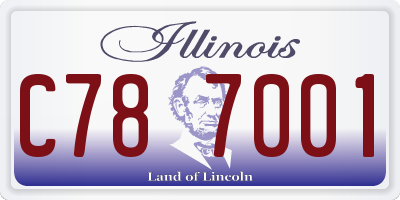IL license plate C787001
