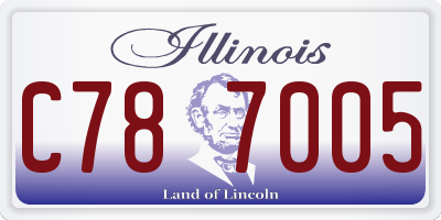 IL license plate C787005