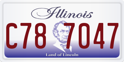 IL license plate C787047